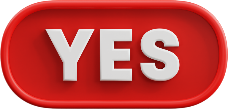 Yes Button 3D Illustration
