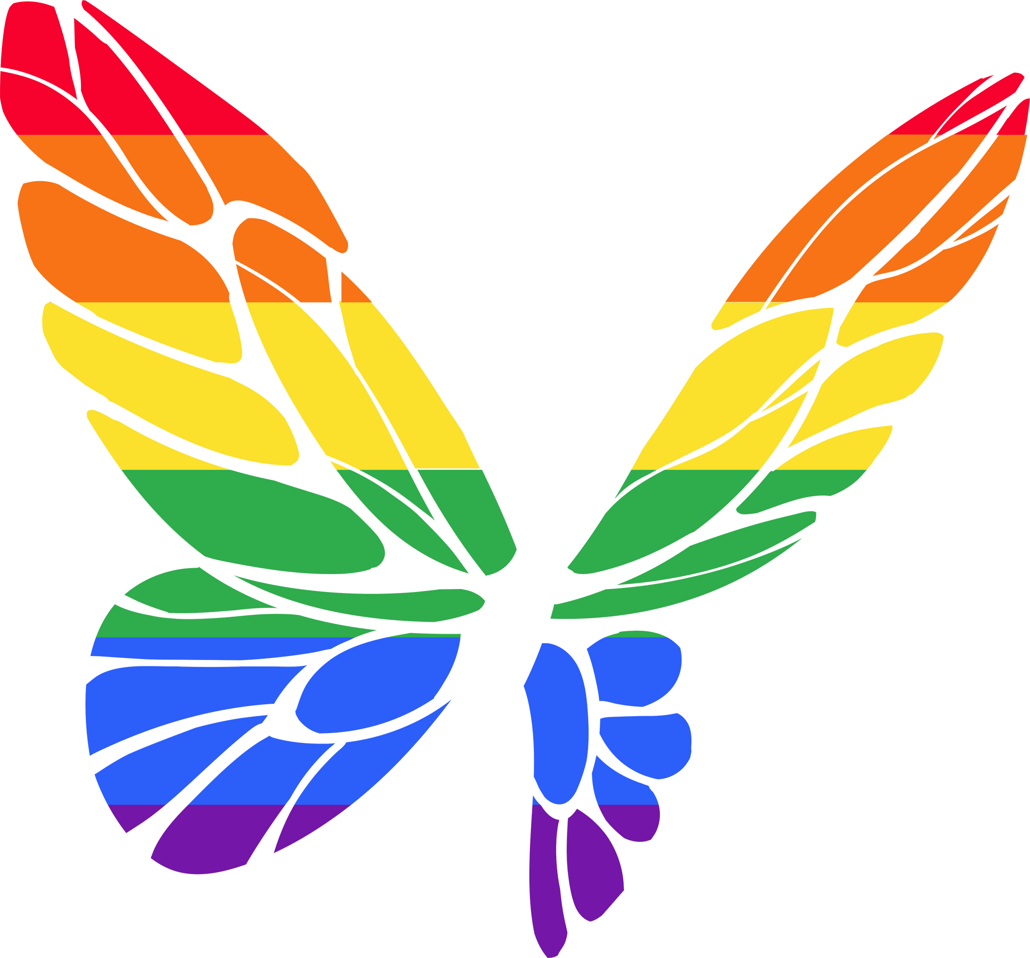 Butterfly in pride colors.