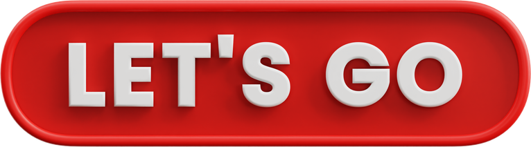 Let's Go Button 3D Illustration